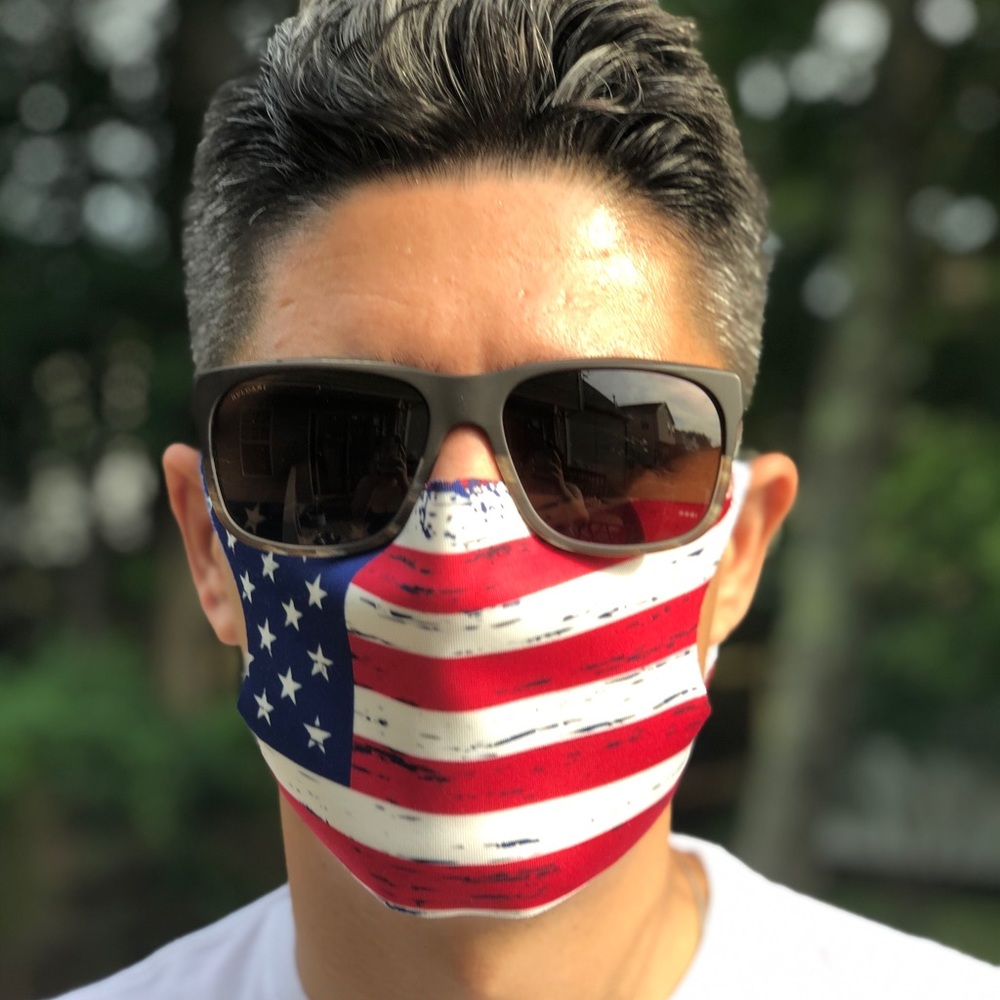 USA AMERICAN FLAG FACE COVERING MASK. SUPER COMFY!